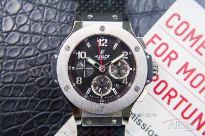 H6 Swiss Hublot Big Bang 7750 Chronograph Stainless Steel Case Rubber Strap 44 MM Automatic Watch
